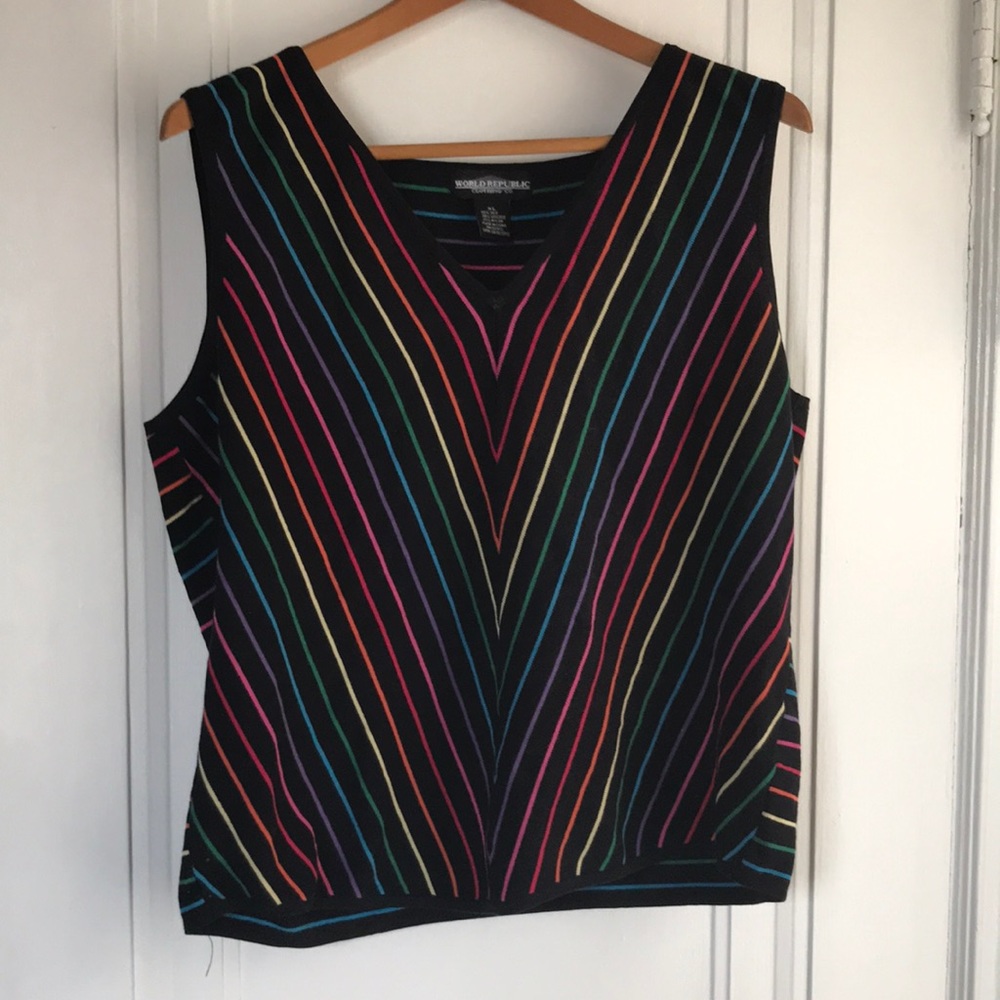 Vintage looking sleeveless sweater